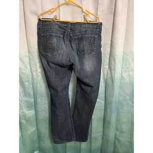 Women's Lee Platinum Label straight leg Bling Sz 16 Medium Wash denim jeans